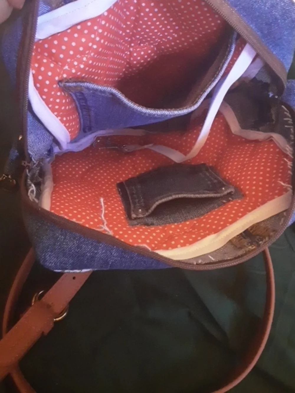 Handmade Denim Floral Crossbody